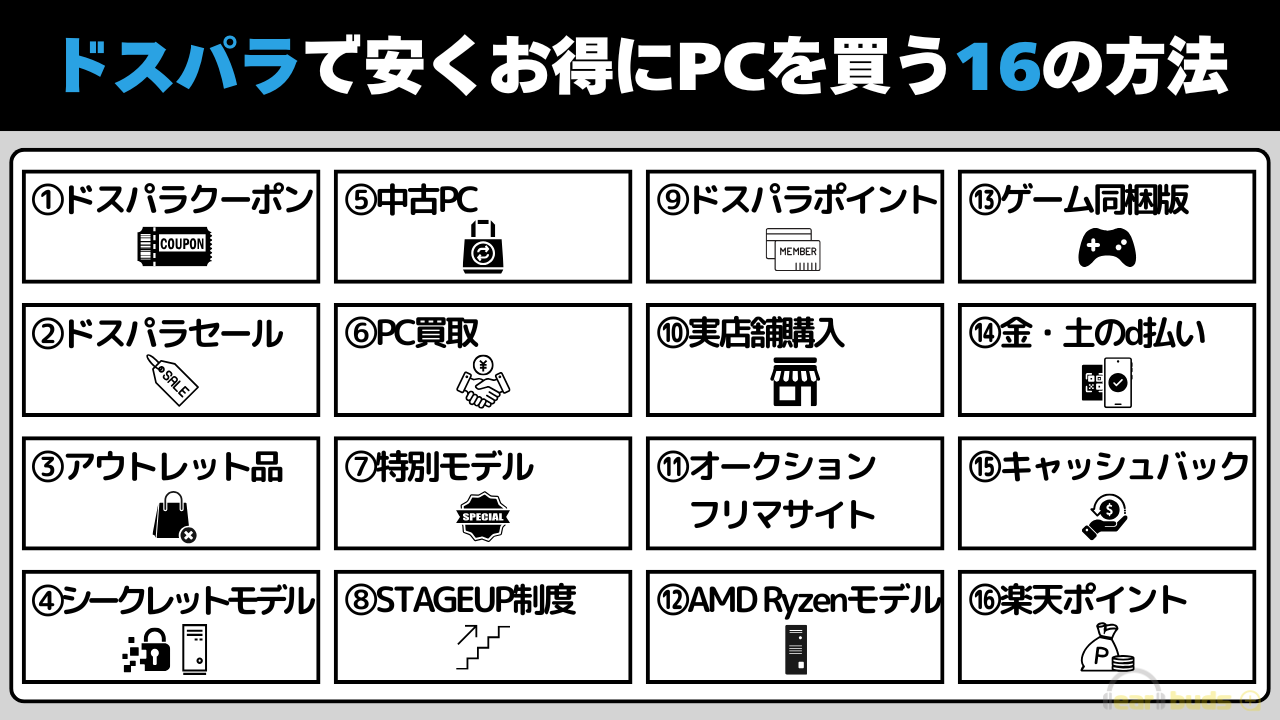ドスパラ　安く買う　16の方法