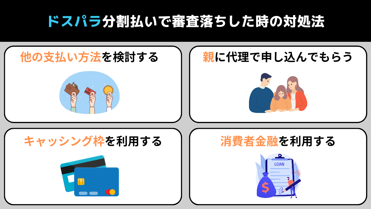 ドスパラ 分割払い 審査落ち 対処法