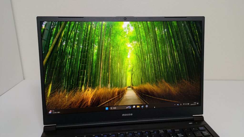 mouse K5-I7G50BK-B sRGB比100％ディスプレイ