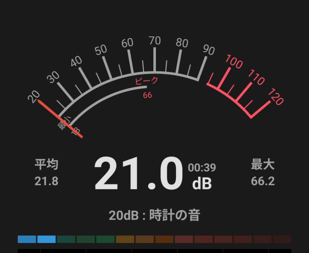 mouse K5-I7G50BK-B　アイドル時の音