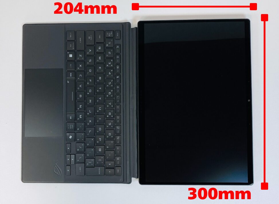 ROG Flow Z13 GZ302EA-AI912C レビュー大きさ-幅
