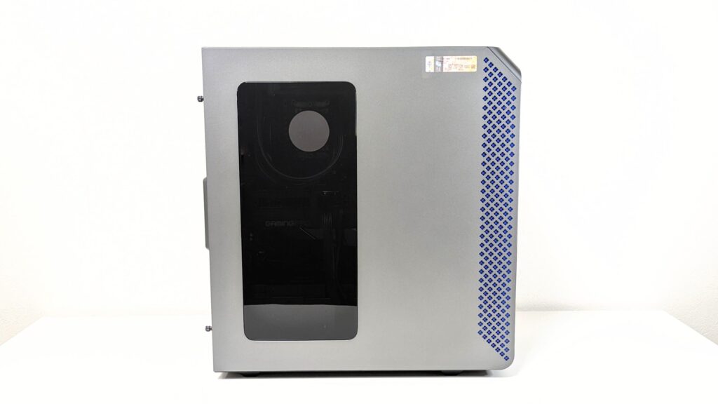 GALLERIA ZA7R-R58 9800X3D　レビュー　製品外観（左側面）
