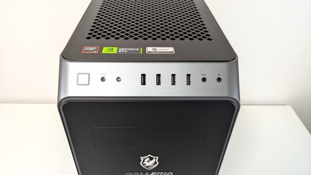 GALLERIA ZA7R-R58 9800X3Dレビュー 前面　インターフェース