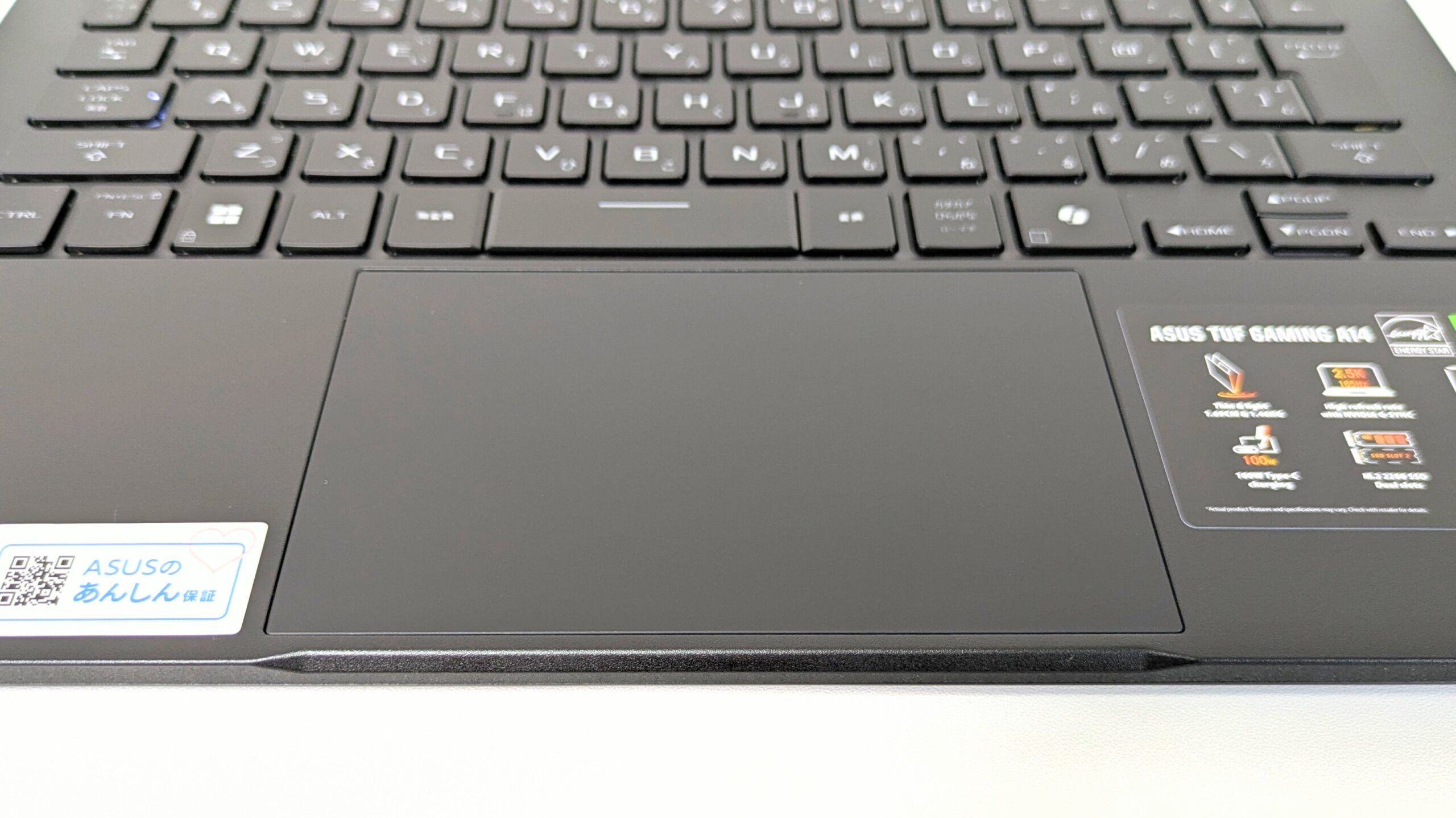 ASUS TUF Gaming A14 FA401KM　タッチパッド