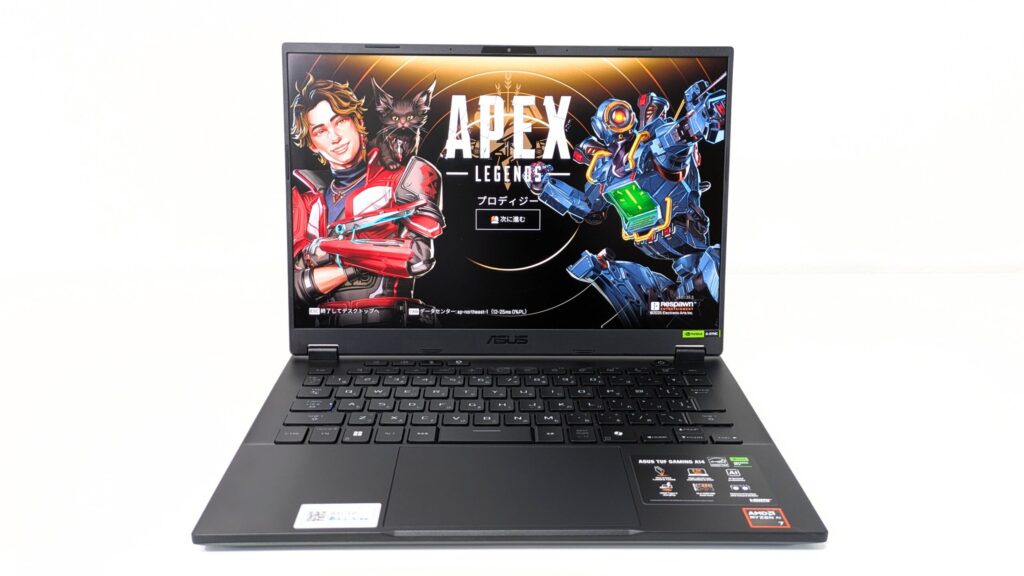 ASUS TUF Gaming A14 FA401KM　ゲーム画面　Apex