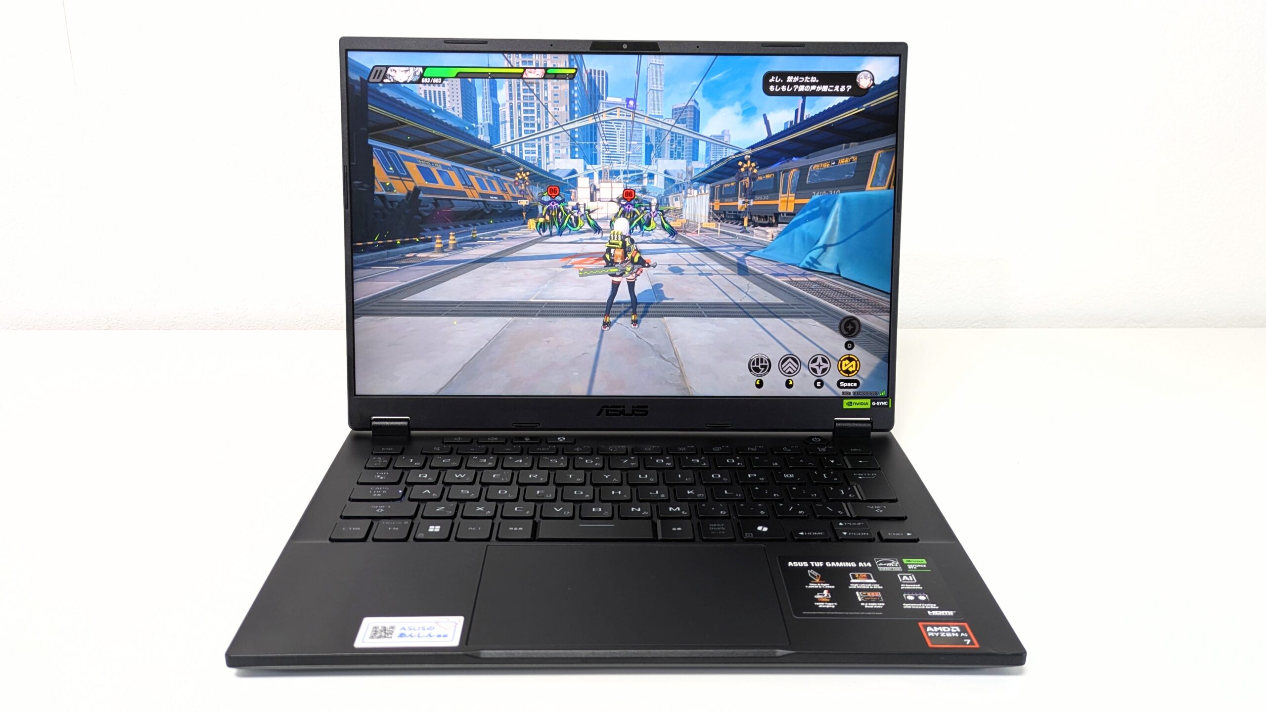 ASUS TUF Gaming A14 FA401KM　ゲーム画面　ゼンレスゾーンゼロ