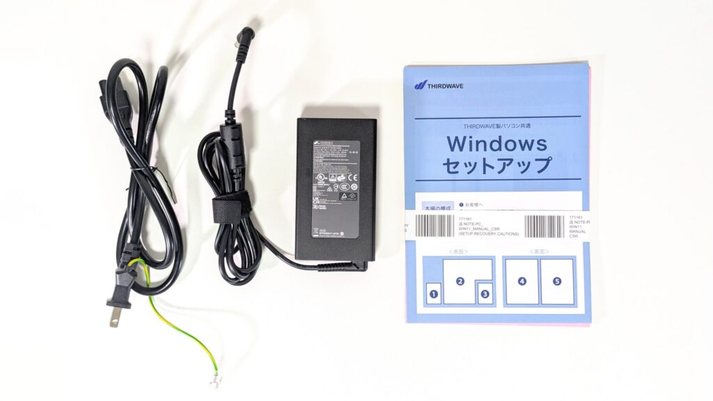 GALLERIA XL7R-R56-6A　付属品一覧