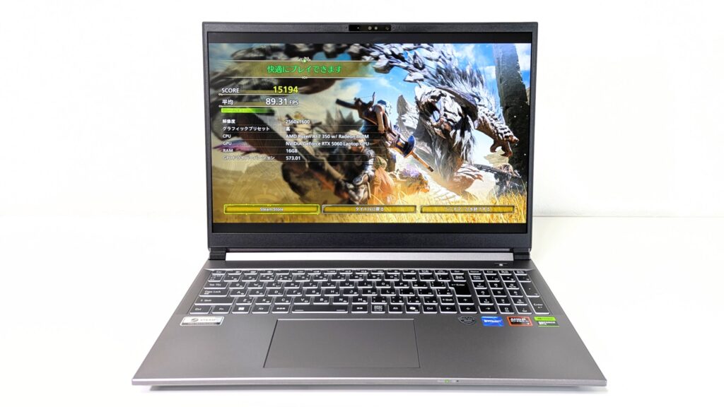 GALLERIA XL7R-R56-6A　モンハンワイルズ　ベンチマーク