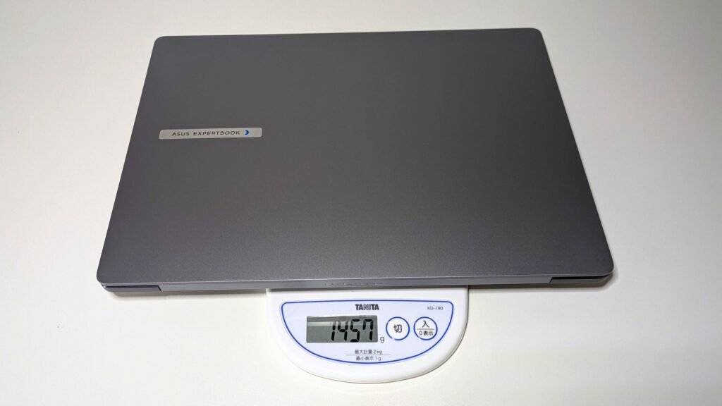 ASUS ExpertBook P3（PM3406CKA）　重量