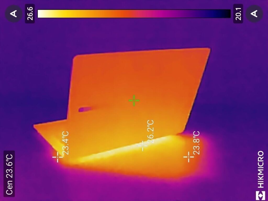 ASUS ExpertBook P3（PM3406CKA）　　背面温度