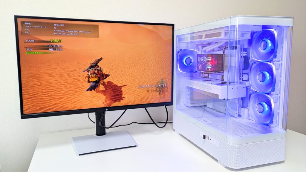 流界2（RK2-98X3D57） 　27インチディスプレイと並べて設置